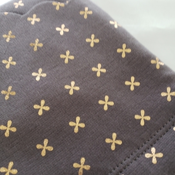 Catherine Malandrino Dress Gray Metallic Gold Peach Cap Sleeve Baby Girl 6-9 Mon - Picture 3 of 11